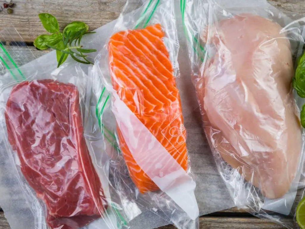 Sealed food shop packaging