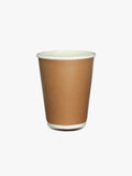 12 oz White and Brown Double Wall Paper Cup