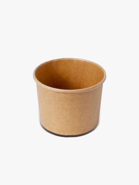 Paper Soup Bowl with Lid Kraft PP 38 Oz/1140ml (100 Units)