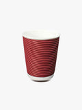 8 oz Red Rippled Double Wall Paper Cup